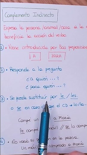 Complemento Indirecto (CI)►SHORT