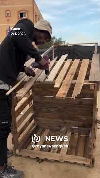 Watch this Gazan build a water tank with limited material