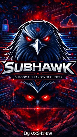 0xs4r4n9 on Instagram: "🦅 SubHawk in action | A Subdomain takover hunter SubHawk helps you quickly find and analyze subdomains with ease, perfect for security testing, recon, learning and finding subdomain takeover vulnerability. In this video, I’m demonstrating how simple it is to use and how it fits into a real-world security workflow 🛠 If you enjoy building or exploring interesting security tools, 👉 Check out my GitHub repo for more projects like this! https://github.com/0xS4r4n9/SubHawk �