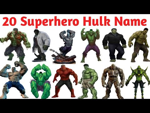 20 Hulk Characters Name for Kids | Fun Superhero Learning Video