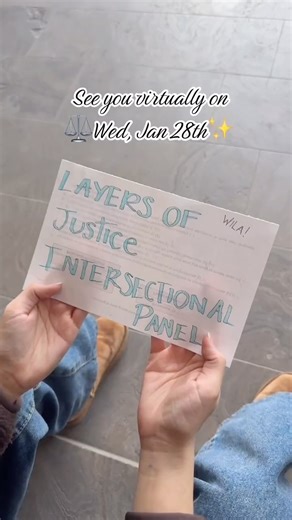 The Women in Law Association on Instagram: "Use the link in our bio to register for our Layers of Justice Intersectionality Panel⚖️ Join us virtually to explore how intersecting identities shape women’s experiences in law! Zoom links will be sent out before the meeting. #womeninlaw #yorkuniversity #wilayu #intersectionality #lawpanel #lawyer #lawschool"