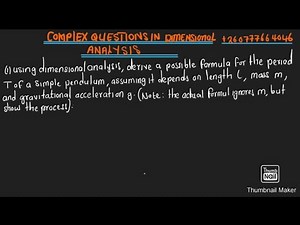 Complex Questions under Dimensional Analysis [Physics]❤️📌