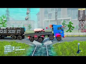 Spintires: Mudrunner | Small Tractor Log Trailer Mud Wrestling Match Day117