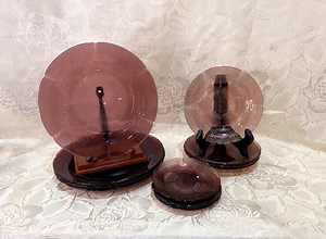 Fortecrisa Glass Amethyst Plum Purple Dinnerware - Etsy