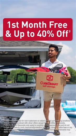 CubeSmart Storage: First Month Free and 40% Off