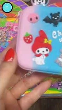 🌈 Kuromi 🖤ASMR Slime Mixing with Makeup and Glitter | Satisfying Slime Sounds & Relaxing Short Video