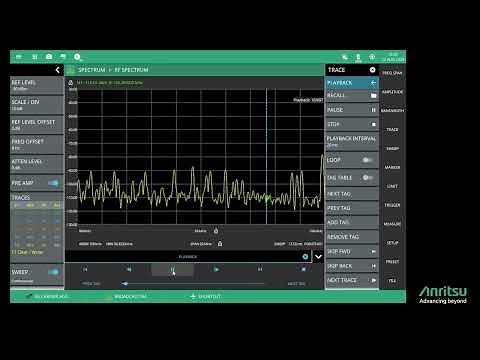 Trace recording and playback with Anritsu Field Master spectrum analyzers