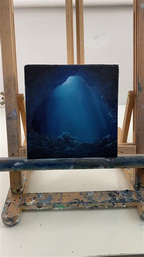 Underwater Cave Painting Art Inspiration | Ocean Depths Exploration
