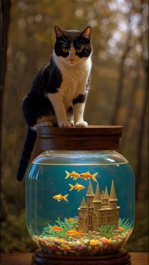 This Cat Found a Portal to a Fish Tank Dream World