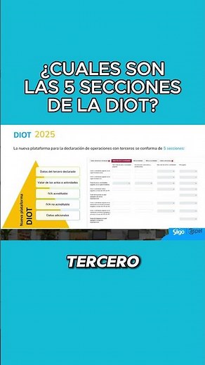 ¿Cuáles son las 5 secciones de la DIOT?