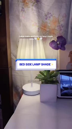 Affordable glow-up for your room 💕 Elevate your space with this elegant lampshade. #AffordableDecor #RoomAesthetic #HomeUpgrade #LampShadePH #InteriorStyle lamp shade for bedroom, table lamp aesthetic, home lighting decor, bedside lamp PH