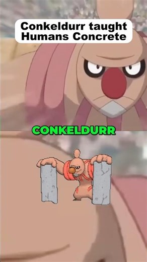 Pokemon Lore Explained: Conkeldurr Taught Humans Concrete #pokemon