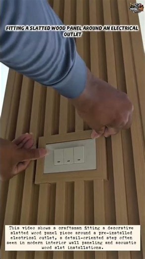 FITTING A SLATTED WOOD PANEL AROUND AN ELECTRICAL OUTLET