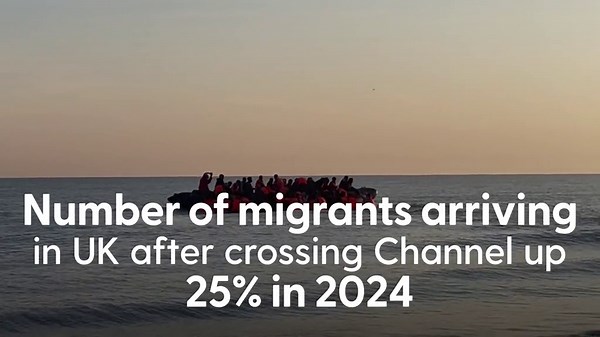 Number of migrants arriving in UK after crossing Channel up 25% in 2024