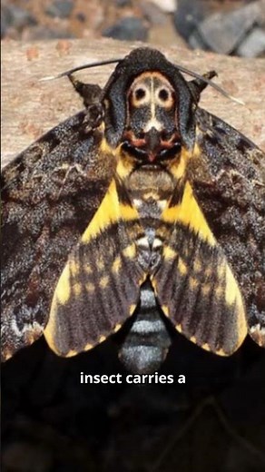 This Moth Has a Real Skull on Its Back! 🦋💀