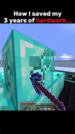 How I saved my 3 years of hardwork... #minecraft