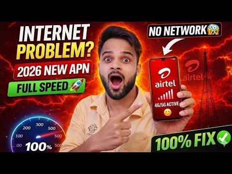Airtel Internet Not Working | new apn 100% | Airtel Network Problem Solution |working