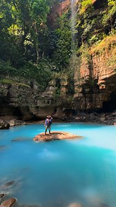 The Blue Lagoon of Meghalaya ❤️ A surreal place where the water is as blue as you can imagine. 📍 Labon Falls The color of the water comes from an underground limestone cave. The trek to get there goes through a dense jungle, but the first view will truly blow your mind! . . . #travelmore #northeastindia #cinematic #beautifuldestinations #incredibleindia | Sayan Nath