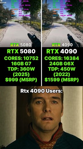 Rtx 5000 series is just Cooking II Rtx5080 vs Rtx 4090 II #rtx5080 #rtx4090 #nvidia