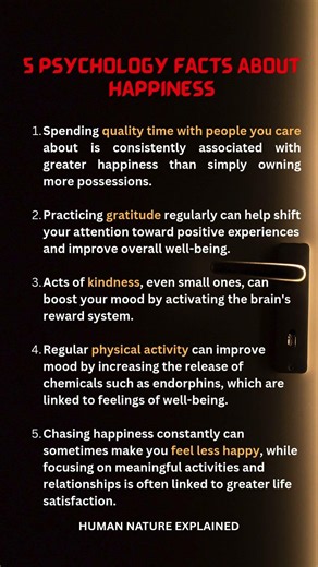 5 PSYCHOLOGY FACTS ABOUT HAPPINESS