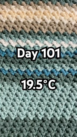 Day 101/365 TEMPERATURE BLANKET #crochet #temperatureblanket #handmade #knitting #janettetemp26 #diy