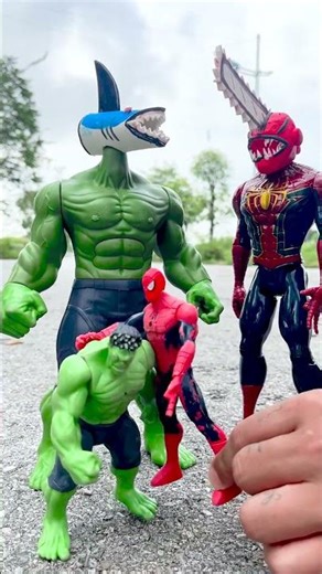piderman And Hulk With Their Family And Tiger #spiderman #marvel