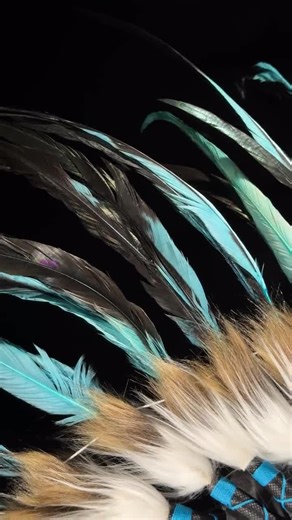 Blue Native American Headdress: Short Warbonnet (stand Included) for Costume, Festival & Tribal Home Decor - Etsy