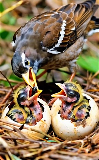 Baby Birds Hatching 🐣 First Moments of Life in Nature #пташки #релакс #birdsong