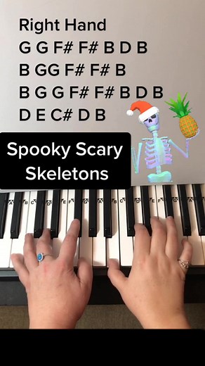 Spooky Scary Skeletons Piano Tutorial