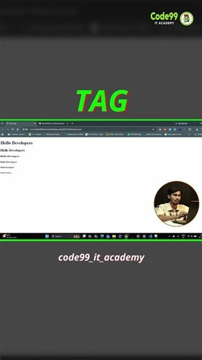 Opening Tags vs Closing Tags — HTML Explained Fast Day 3 Part - 2