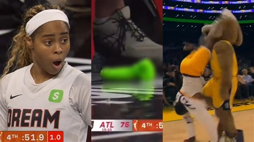 Fan throws WILD object on court during WNBA game and mascot almost knocked out #wnba | Basketball Battle | Facebook
