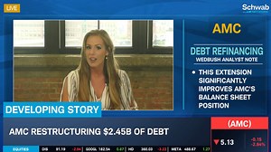 𝗗𝗲𝘃𝗲𝗹𝗼𝗽𝗶𝗻𝗴 𝗦𝘁𝗼𝗿𝘆: AMC to restructure $2.45B of debt 🍿 Jenny Horne outlines the latest with AMC’s refinancing plans with Oliver Renick: "This is objectively good news." | Schwab Network