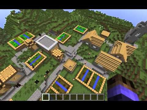 Semilla/Seed Minecraft Aldea y Mina 1.7.10 1.7.4