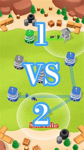 #1 vs 2 #towerwargame #trendingshorts #level 14