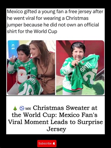 Mexico Fan Gets Surprise Jersey After Viral Christmas Sweater Moment #worldcup #mexico #viral