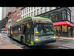CT Transit/Fastrak Bus Action at New Britain Connecticut