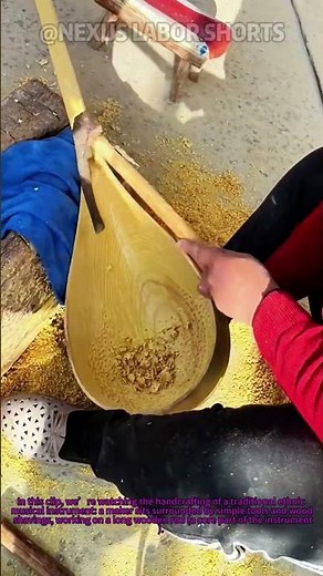 Handmade Traditional Musical Instruments: Crafting Ethnic Instrument Wood Parts By Hand #Shorts