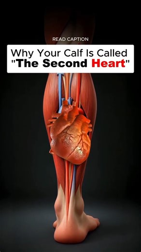 The calf muscle is often called the body’s ‘second heart’ 🦵❤️ Why? Because it plays a major role in circulation. When your calf muscles contract—especially during walking—they squeeze the deep veins of the lower leg and help push blood upward against gravity back to the heart. This system is known as the calf muscle pump. If the calves are weak or inactive (prolonged sitting, immobilization, injury), blood can pool in the legs, leading to swelling, fatigue, and increased risk of circulation pro