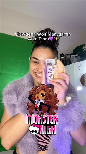 Clawdeen Wolf makyajımın arka planı💜✨ #monsterhigh #clawdeen #makyajvideoları