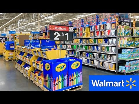WALMART BACK TO SCHOOL SUPPLIES SHOPPING PENCILS NOTEBOOKS BINDERS SHOP WITH ME STORE WALK THROUGH