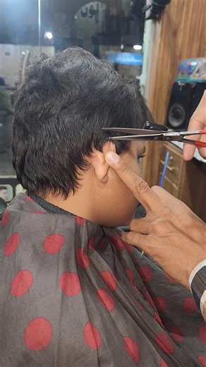 how to haircut Tutorials with Scissors ✂️ #alihaircut #trending #youtube #shorts #barber #asmr 🎙