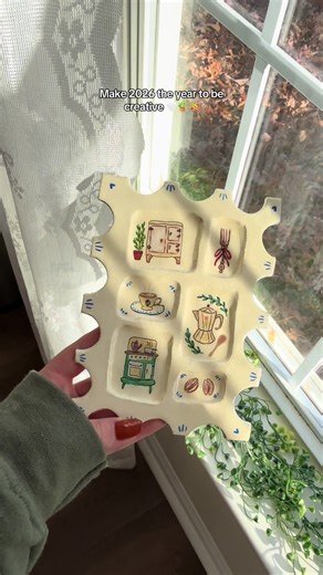 In 2026, choose creativity over perfection. As the world moves more digital and AI appears on every corner, there’s something quite beautiful about creating with your own hands. Slowing down. Making something real. 🪴🎨🤍 #newyear #hobby #create #art #airdryclay