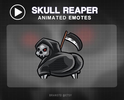 Twerk Skull Reaper Animated Emote: Twitch, Discord, Youtube (digital Download) - Etsy