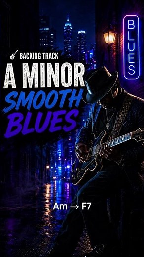 A Minor Smooth Blues Backing Track 🎸 #shorts #backingtrack #music #guitarjam