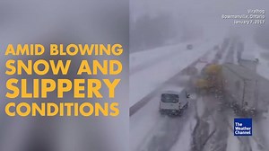 528K views · 735 reactions | Blowing snow and slippery conditions led to this 100-vehicle pileup | The Weather Channel | Facebook