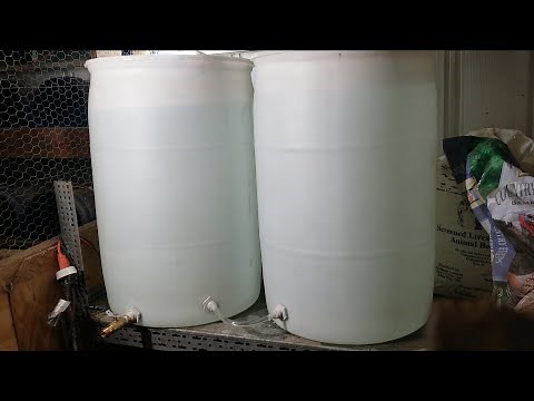 Connecting Two 55 Gallon Water Barrels and Adding a Faucet