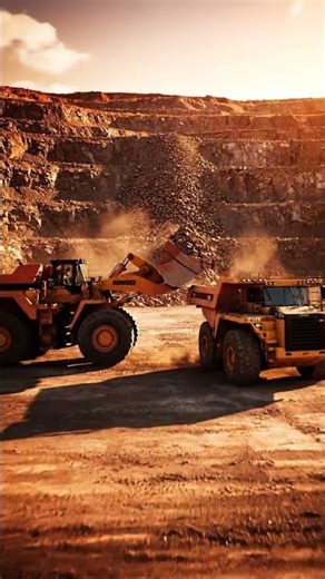 Giant Mining Trucks at Work: Heavy Equipment in Action! ⛏️