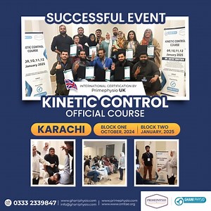 The Kinetic Control Course is a globally recognized training program designed to enhance physiotherapists’ understanding and management of movement impairments. Thank you to all the physiotherapists who made this event a success! #GhaniPhysio #PrimephysioUK #KineticControl #PhysiotherapyPakistan #InternationalCertification #MovementMatters #ManualTherapy #LahorePhysiotherapists | Ghani Physio | Facebook