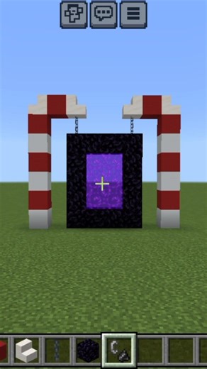 Minecraft Candy Cane Portal 🍭 Christmas Design! || Royal Gaming #shorts