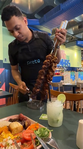 🇧🇷 Welcome to Preto! Here we keep serving you Brazilian delicacies until you're full 🔥 Our Passadors are ensuring a steady supply of meats from the churrasco grill, straight to your plates. Our tip - don't fill up too much on one type of meat... our Passadors will be back soon with a new cut to try! 🍗 | Preto